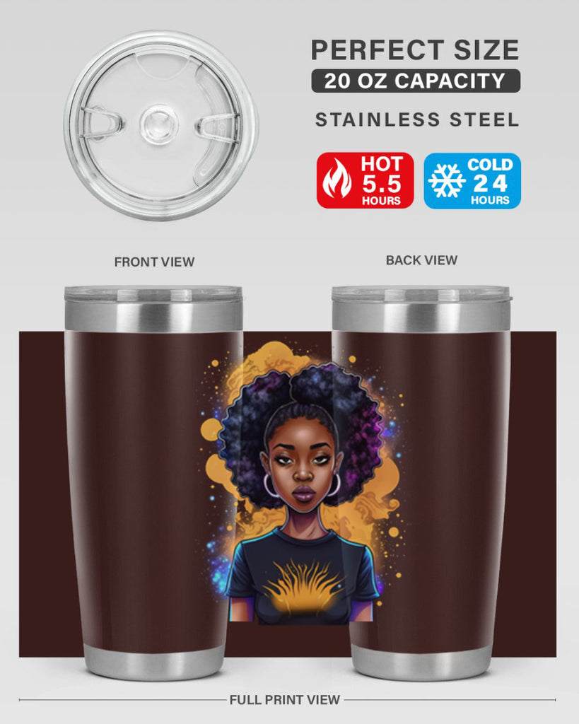 Sparkling Black Girl Design 15#- women-girls- Tumbler