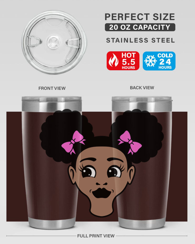 afro puffs girl 74#- women-girls- Tumbler