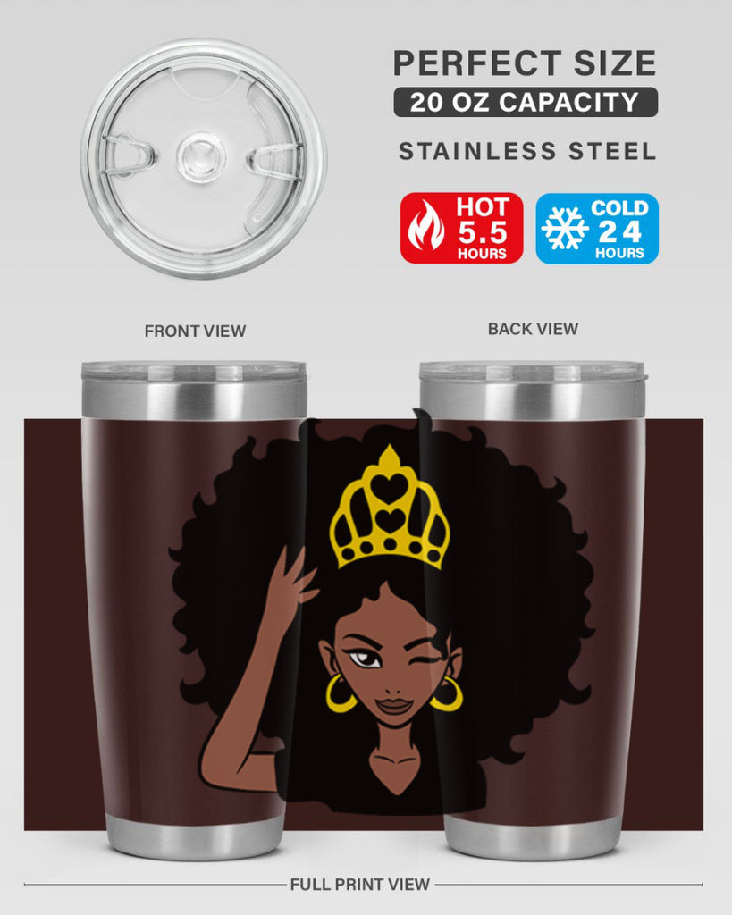 afro queen crown 72#- women-girls- Tumbler