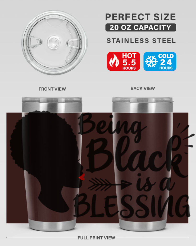 being black is a blessing Style 63#- women-girls- Tumbler