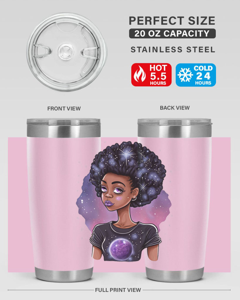 Sparkling Black Girl Design 11#- women-girls- Cotton Tank