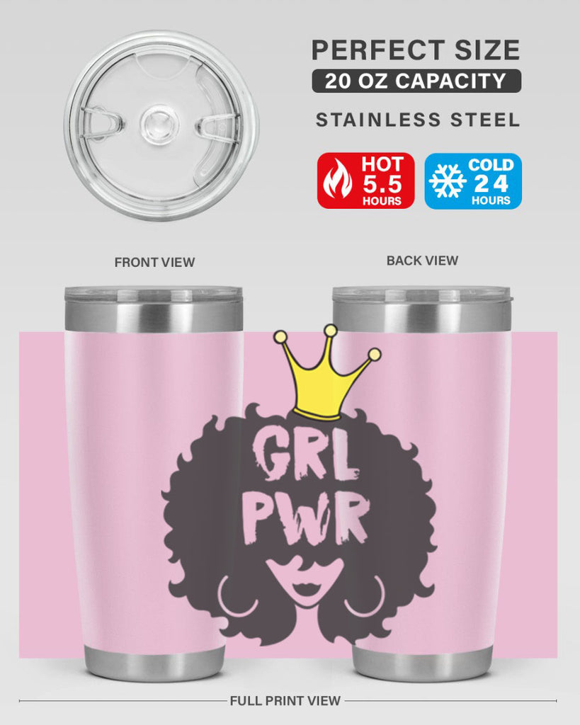 girl power with crown 34#- women-girls- Tumbler