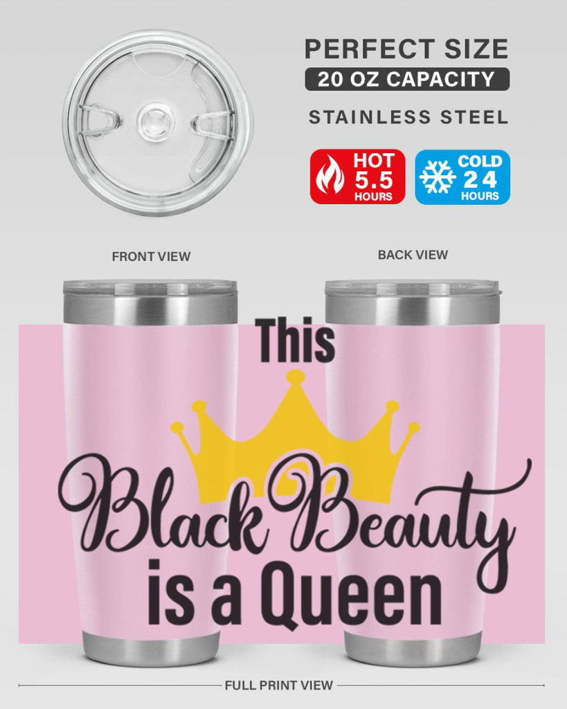 this black beauty is a queen Style 3#- women-girls- Cotton Tank