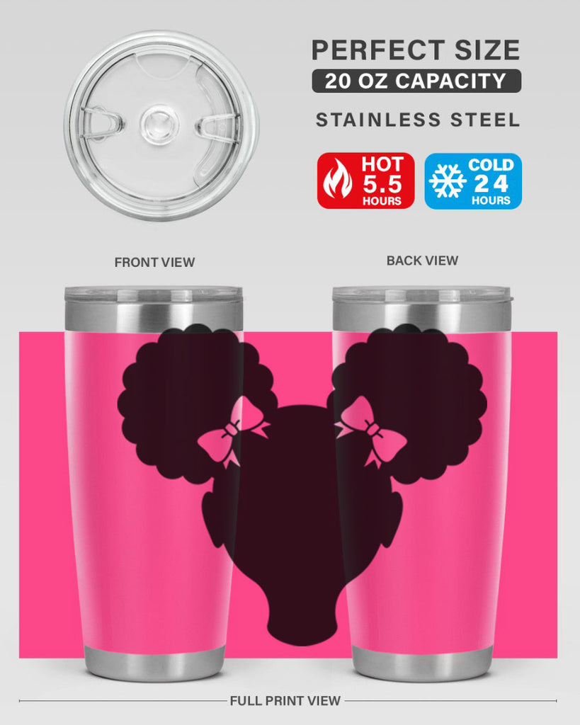 afro puffs girl 77#- women-girls- Tumbler