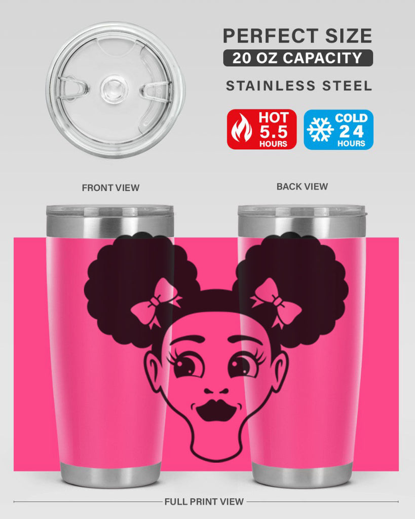 afro puffs girl face 73#- women-girls- Tumbler