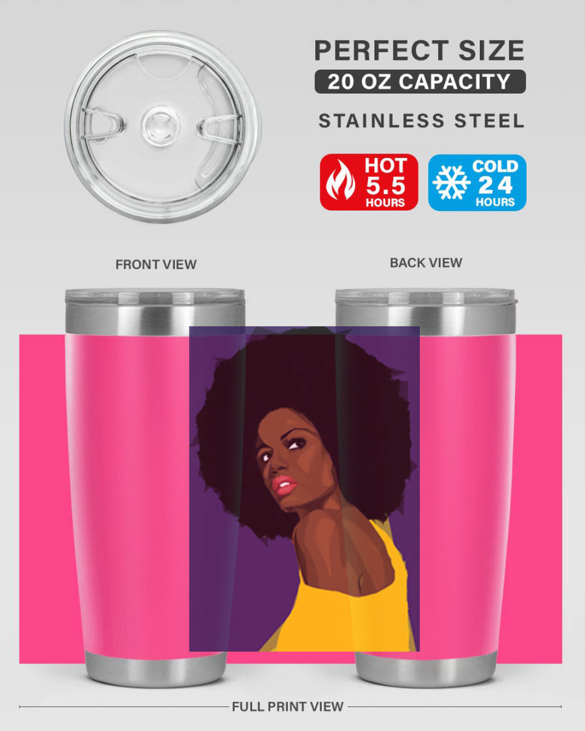 beautiful black woman geometric 60#- women-girls- Tumbler