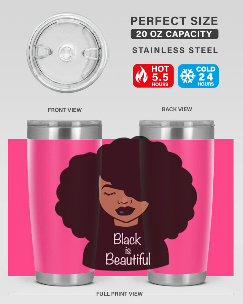 black is beautiful 12#- women-girls- Tumbler