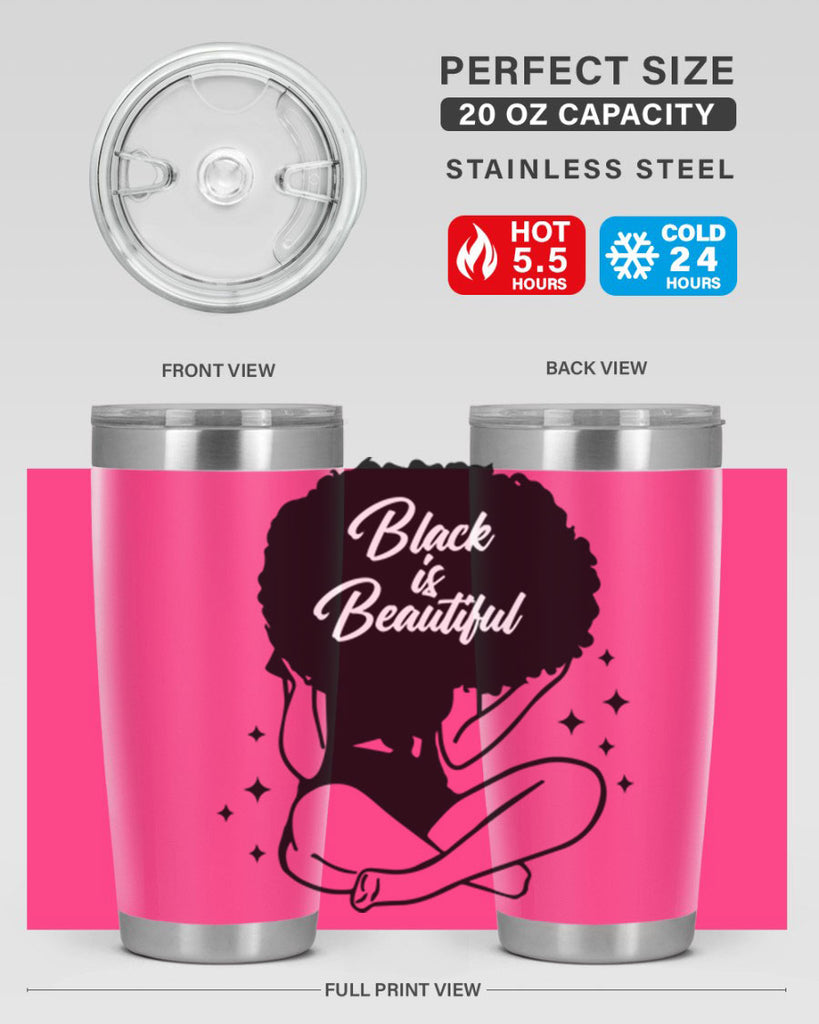 black is beautiful 15#- women-girls- Tumbler