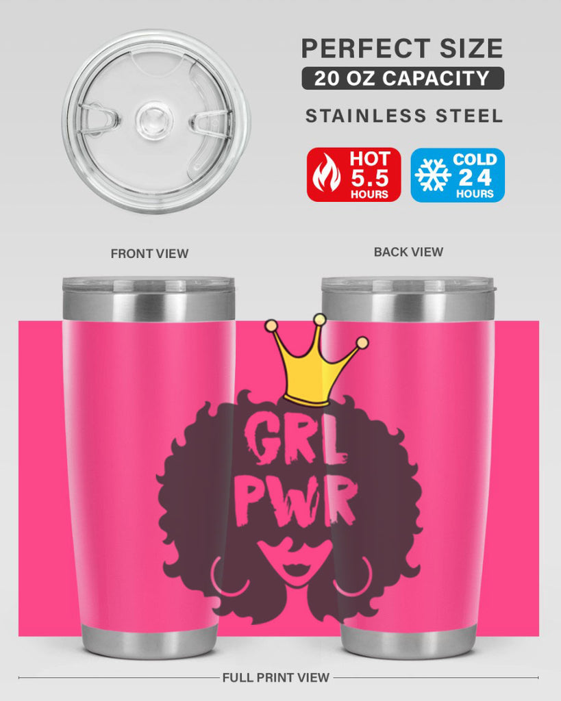 girl power with crown 34#- women-girls- Tumbler