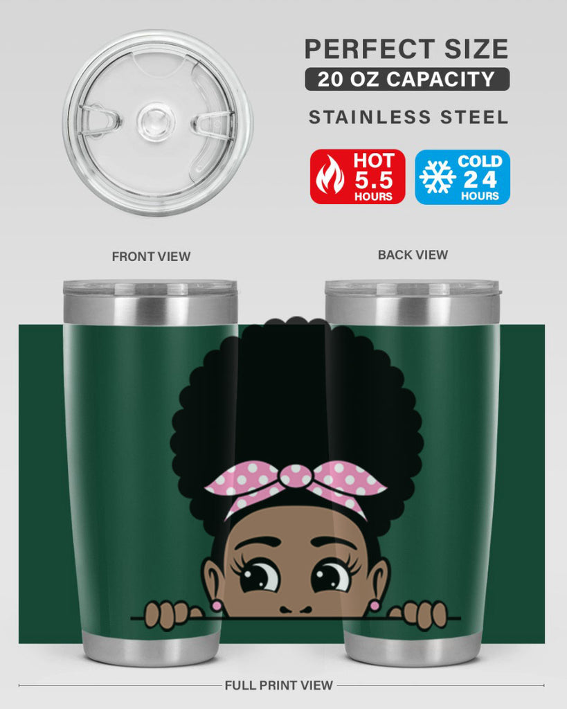 afro puff bandana girl peekaboo 85#- women-girls- Tumbler