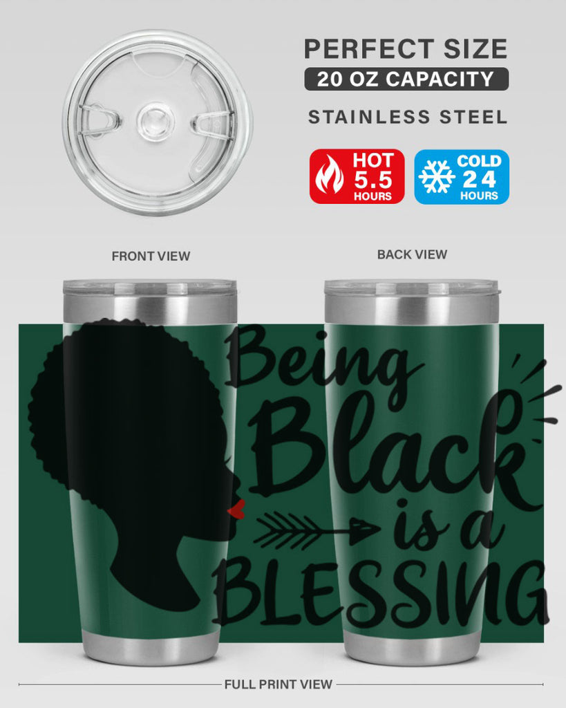 being black is a blessing Style 63#- women-girls- Tumbler