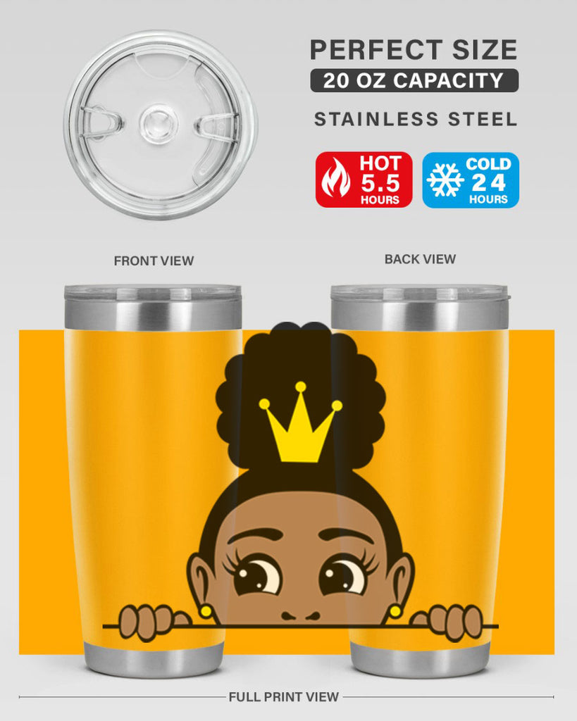 afro puff crown girl 1#- women-girls- Tumbler