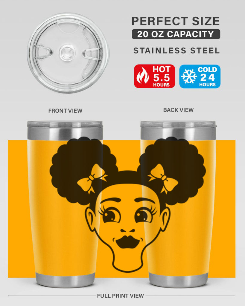 afro puffs girl face 73#- women-girls- Tumbler