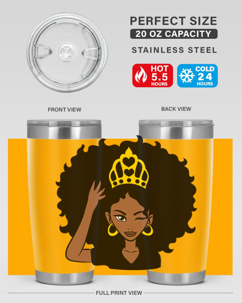 afro queen crown 72#- women-girls- Tumbler