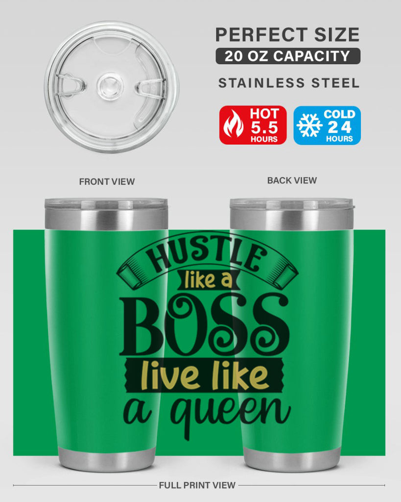 Hustle like a boss live like a queen Style 36#- women-girls- Tumbler