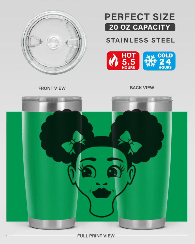 afro puffs girl face 73#- women-girls- Tumbler