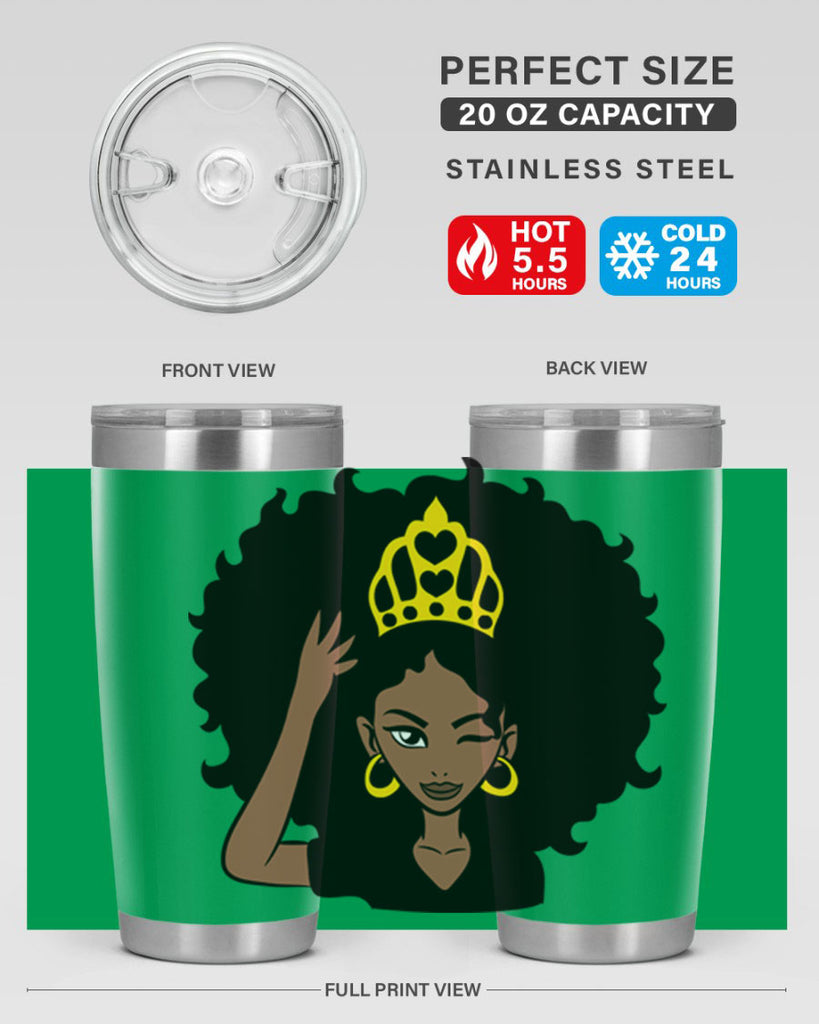 afro queen crown 72#- women-girls- Tumbler