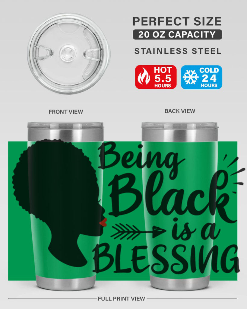 being black is a blessing Style 63#- women-girls- Tumbler