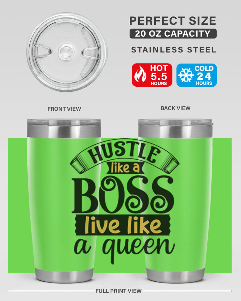 Hustle like a boss live like a queen Style 36#- women-girls- Tumbler