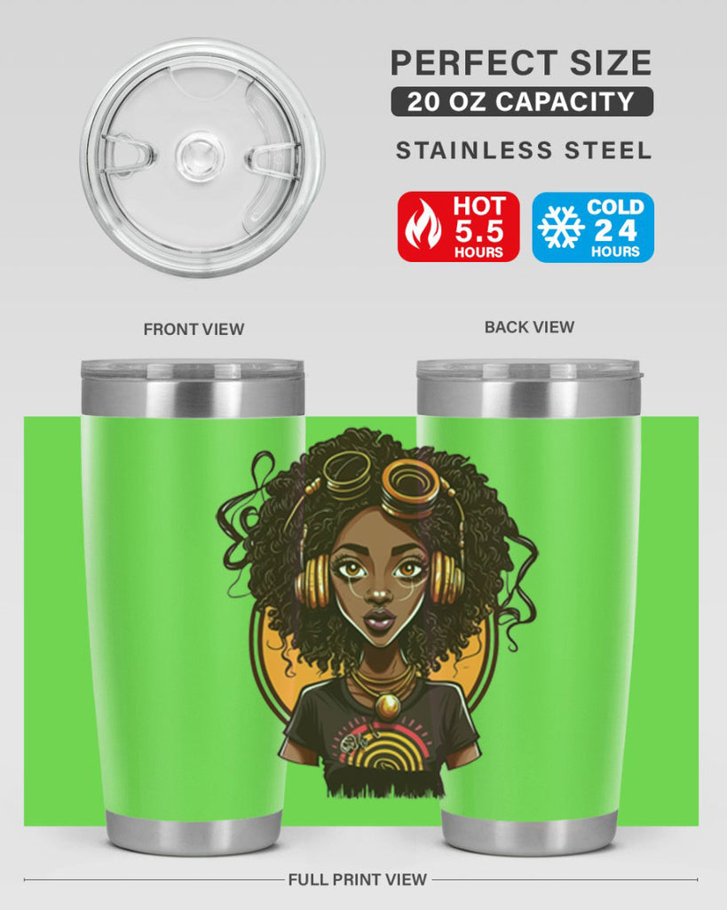 Sparkling Black Girl Design 5#- women-girls- Tumbler