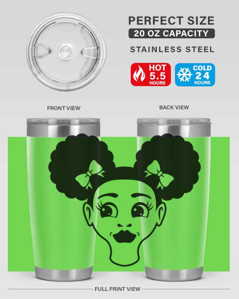 afro puffs girl face 73#- women-girls- Tumbler