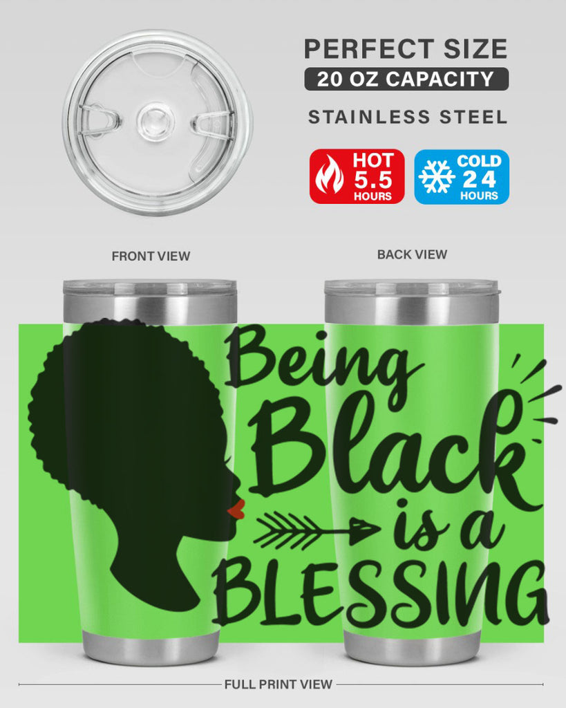 being black is a blessing Style 63#- women-girls- Tumbler