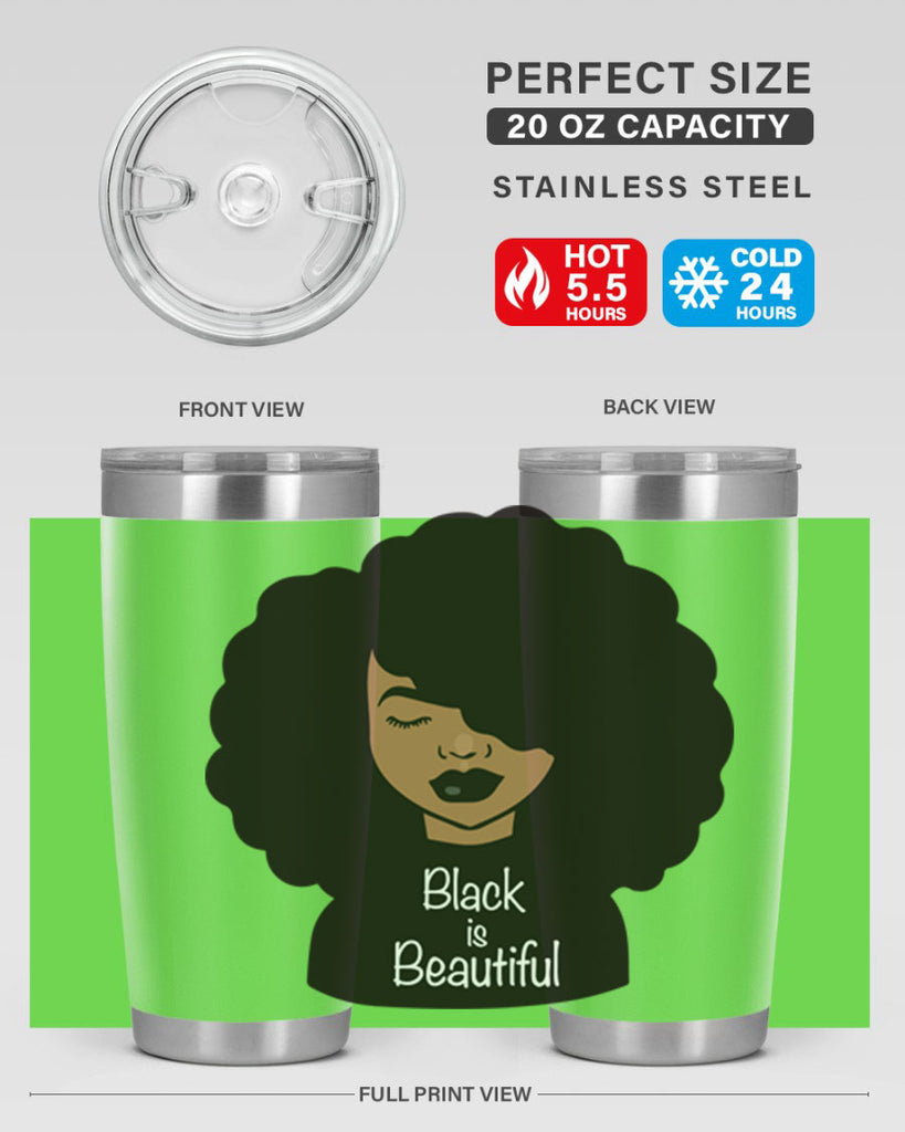 black is beautiful 12#- women-girls- Tumbler