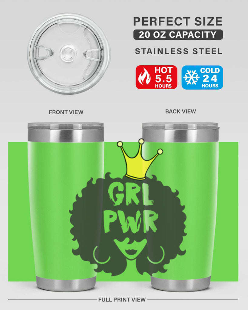 girl power with crown 34#- women-girls- Tumbler