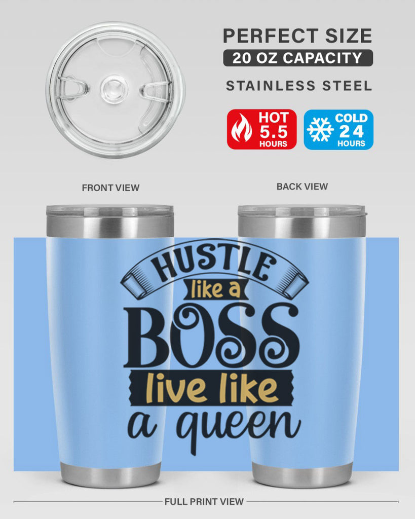 Hustle like a boss live like a queen Style 36#- women-girls- Tumbler