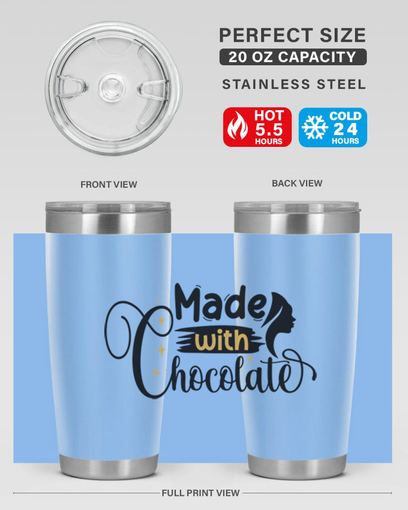 Made with chocolate Style 24#- women-girls- Tumbler