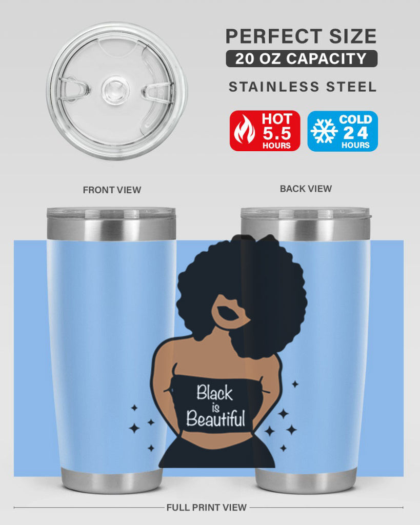 black is beautiful 16#- women-girls- Tumbler