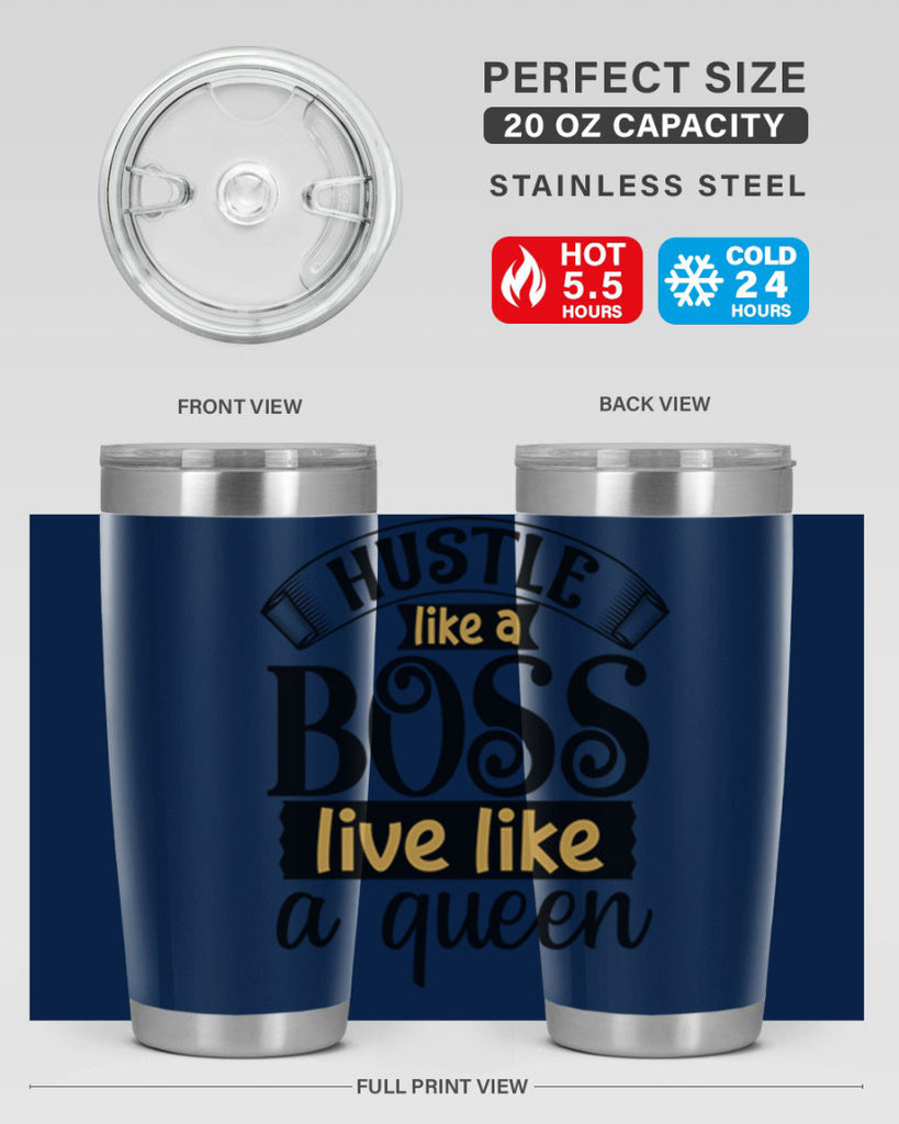 Hustle like a boss live like a queen Style 36#- women-girls- Tumbler