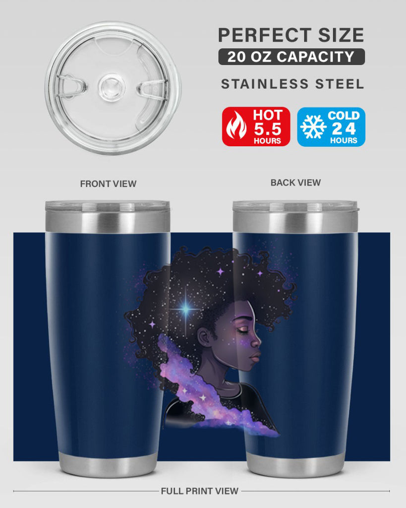 Sparkling Black Girl Design 4#- women-girls- Cotton Tank