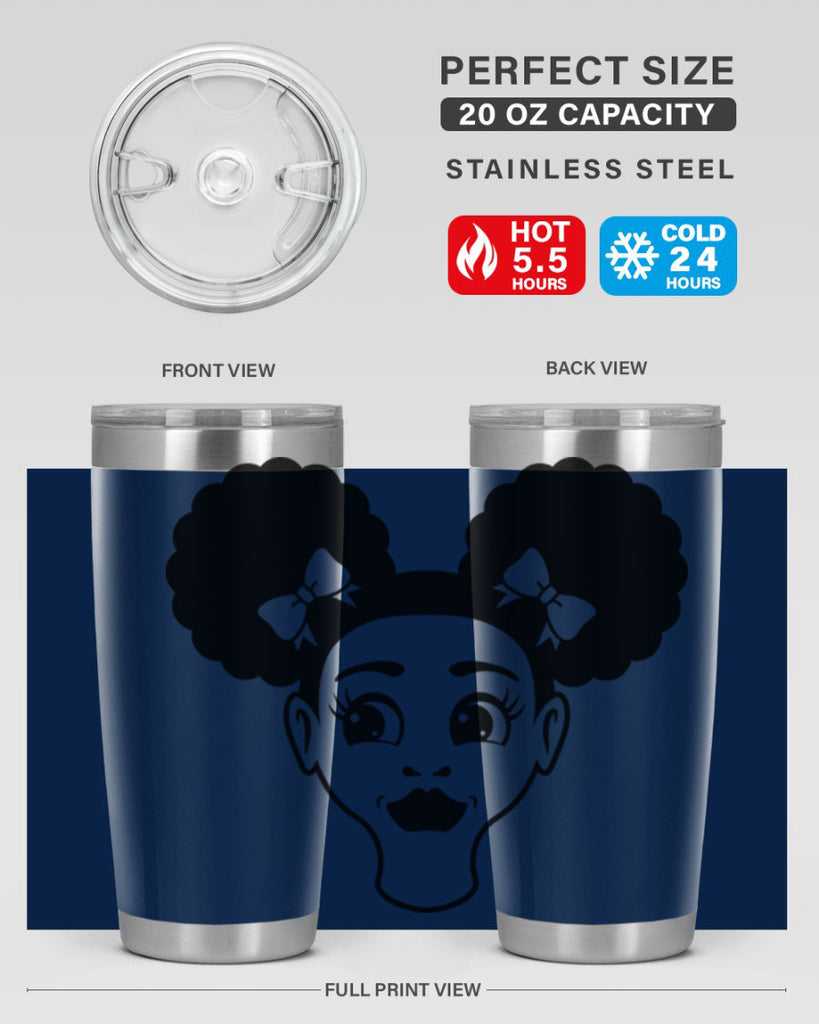 afro puffs girl face 73#- women-girls- Tumbler