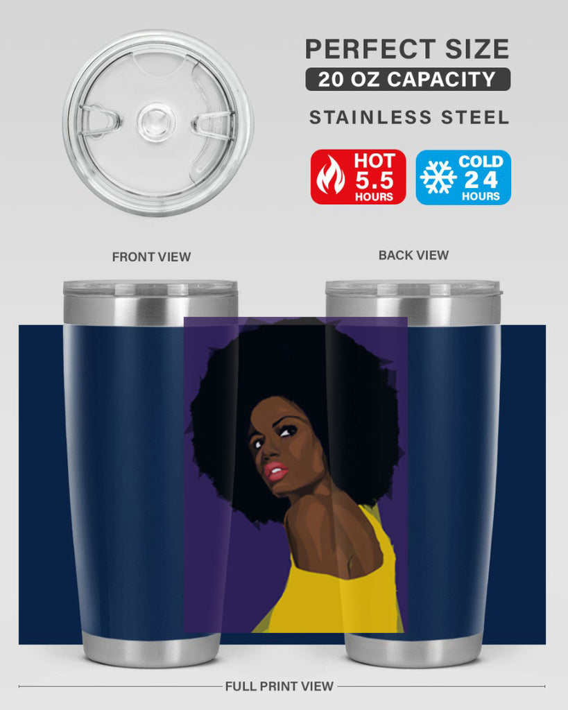 beautiful black woman geometric 60#- women-girls- Tumbler