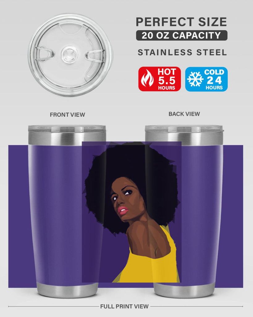 beautiful black woman geometric 60#- women-girls- Tumbler