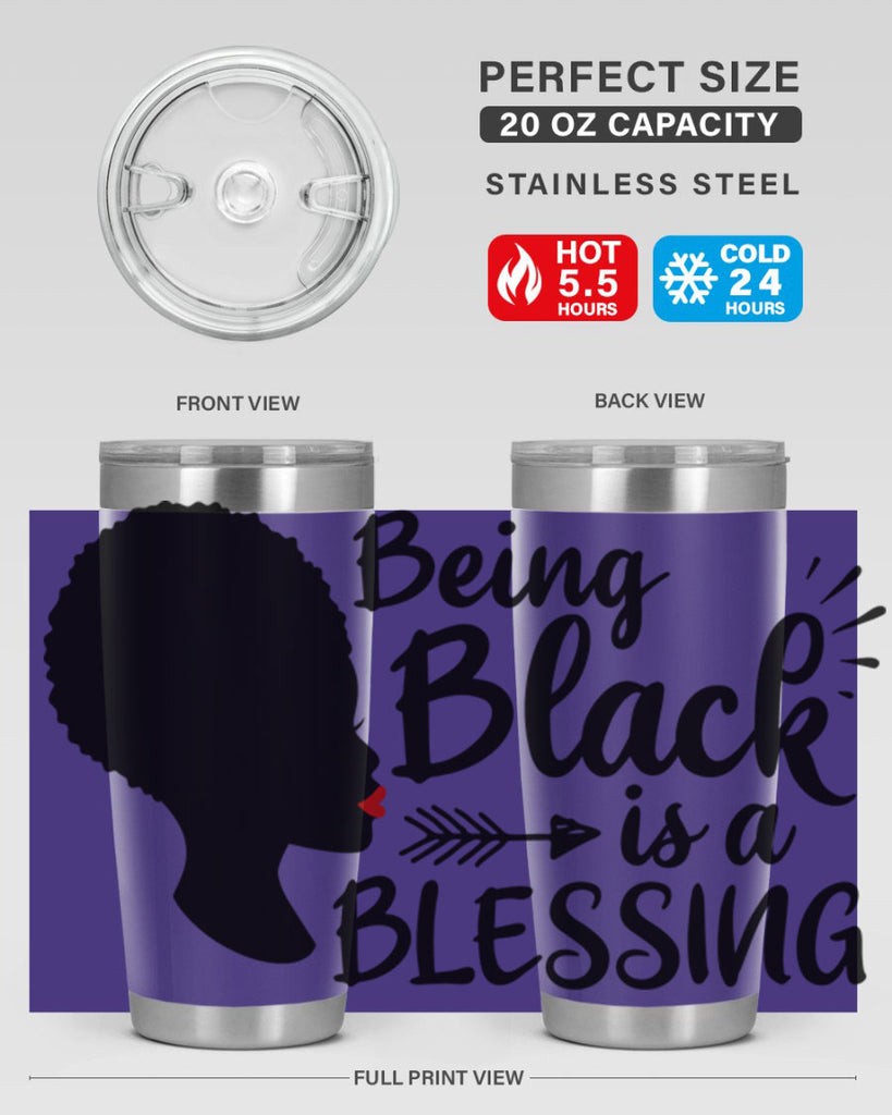 being black is a blessing Style 63#- women-girls- Tumbler