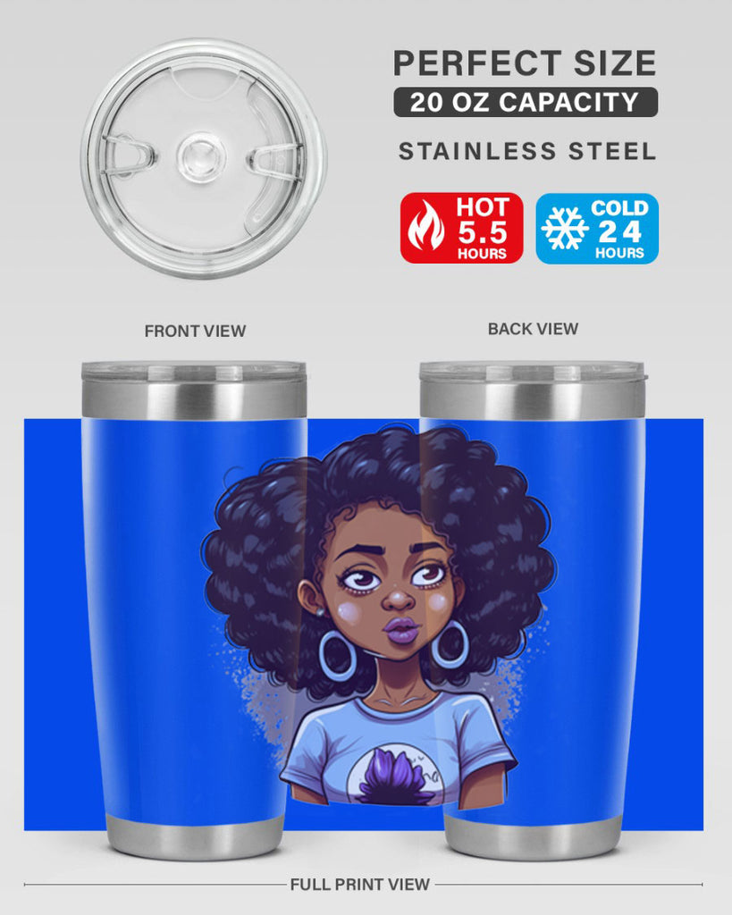 Sparkling Black Girl Design 20#- women-girls- Tumbler