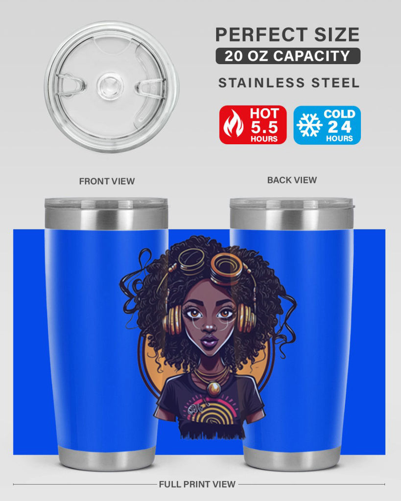 Sparkling Black Girl Design 5#- women-girls- Tumbler