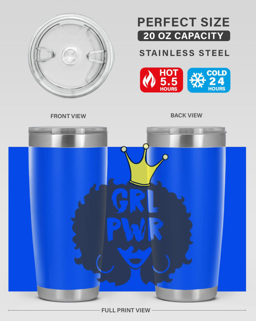 girl power with crown 34#- women-girls- Tumbler