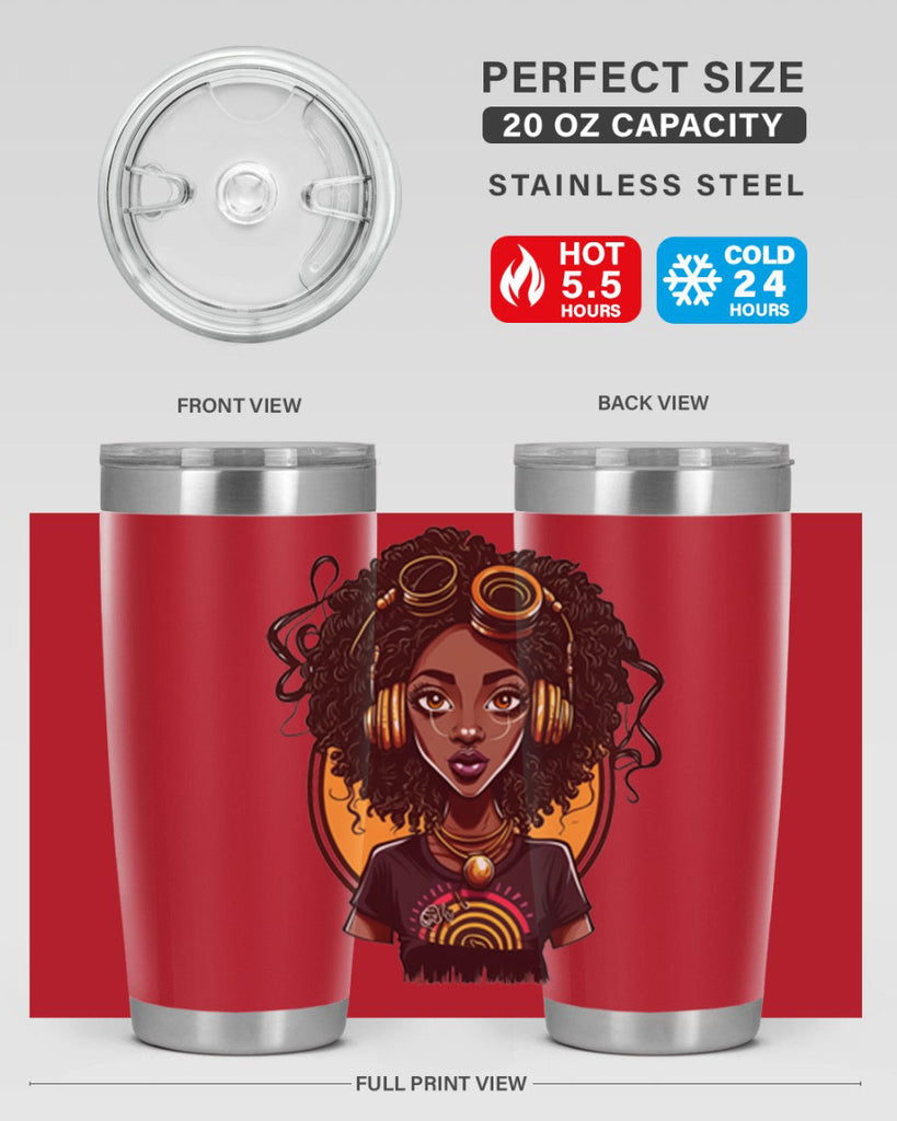 Sparkling Black Girl Design 5#- women-girls- Tumbler