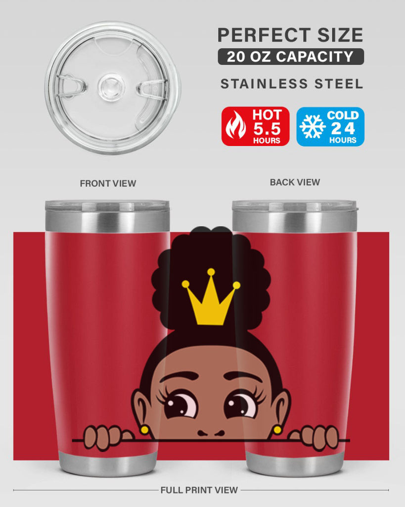 afro puff crown girl 1#- women-girls- Tumbler