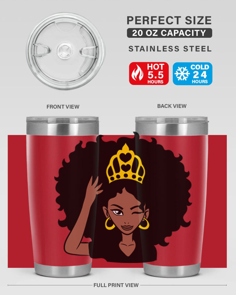 afro queen crown 72#- women-girls- Tumbler