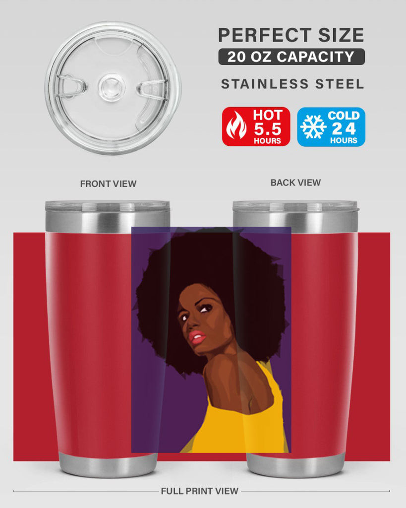 beautiful black woman geometric 60#- women-girls- Tumbler