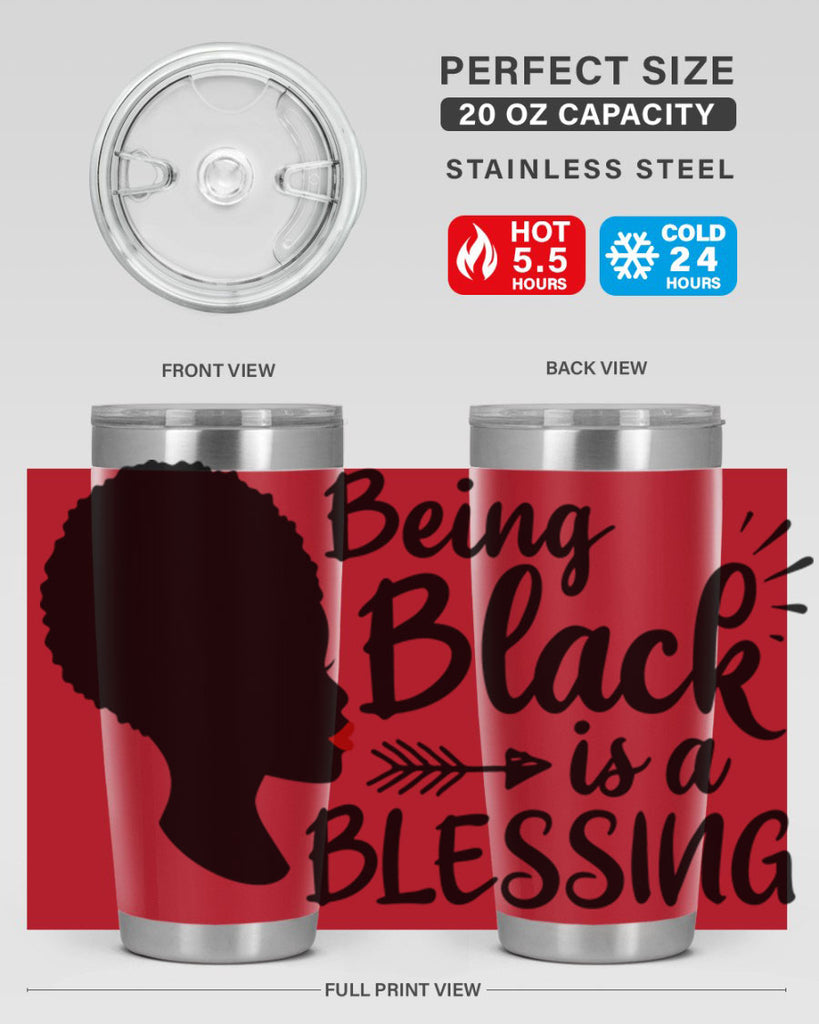 being black is a blessing Style 63#- women-girls- Tumbler