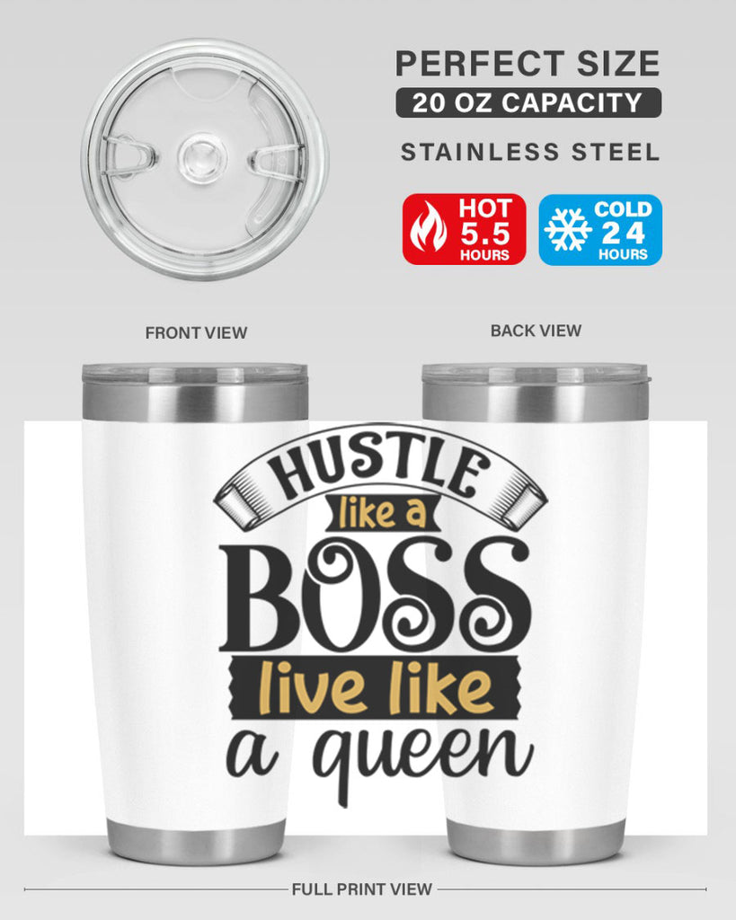 Hustle like a boss live like a queen Style 36#- women-girls- Tumbler