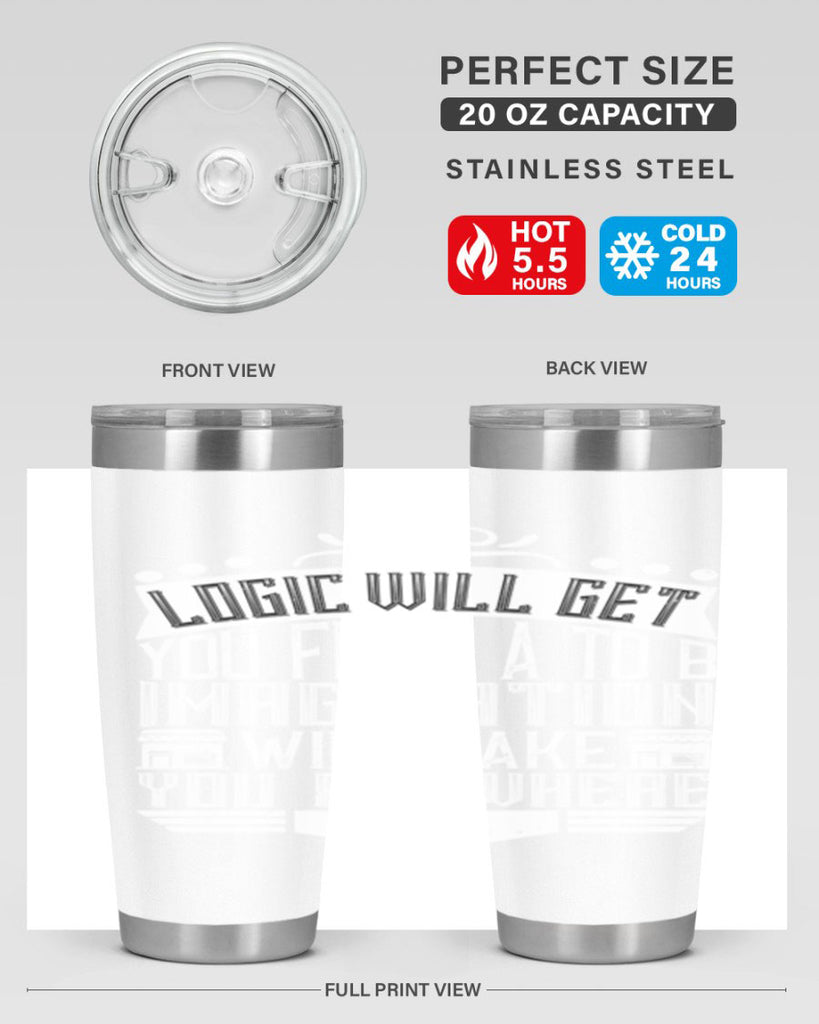 Logic will get you from A to B Imagination will take you anywhere Style 24#- architect- tumbler