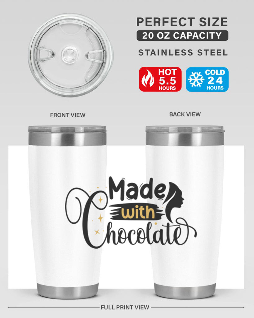 Made with chocolate Style 24#- women-girls- Tumbler