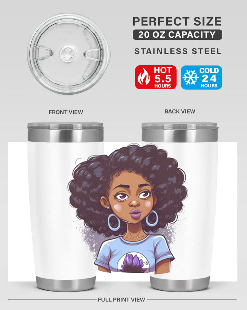 Sparkling Black Girl Design 20#- women-girls- Tumbler