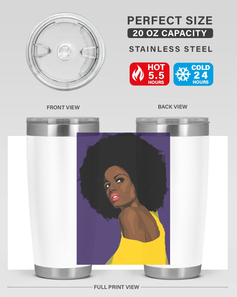 beautiful black woman geometric 60#- women-girls- Tumbler